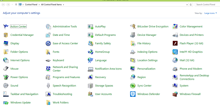 Control Panel Control Panel